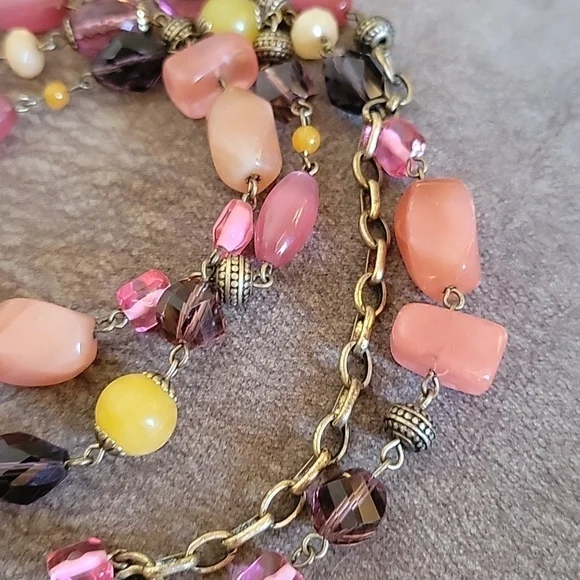 Premier DESIGNS Spring Fever Gemstone Beaded Long Necklace - Picture 6 of 9